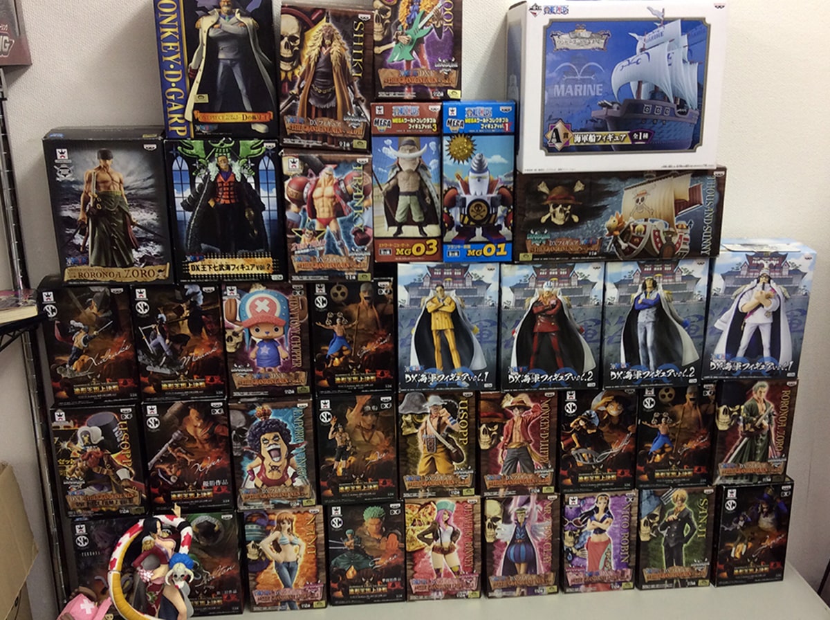 京都市北区で大量のワンピースフィギュアを出張買取